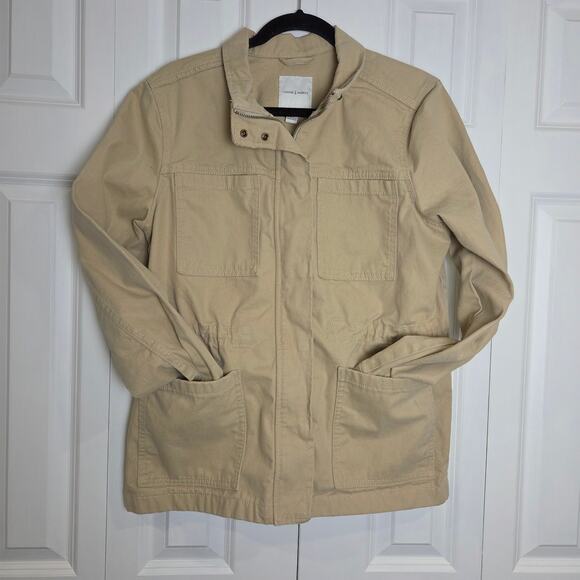 Vintage  X  America Women's Tan Canvas Chore Anorak Jacket Medium - Picture 1 of 8